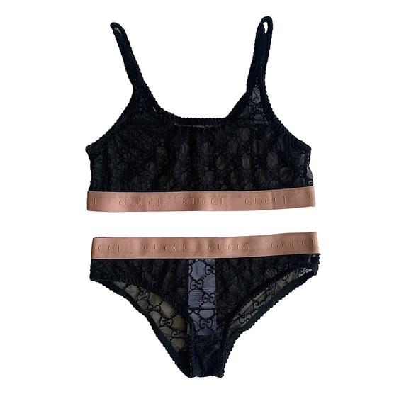 Gucci Other - gucci embroidered tulle lingerie set 🖤